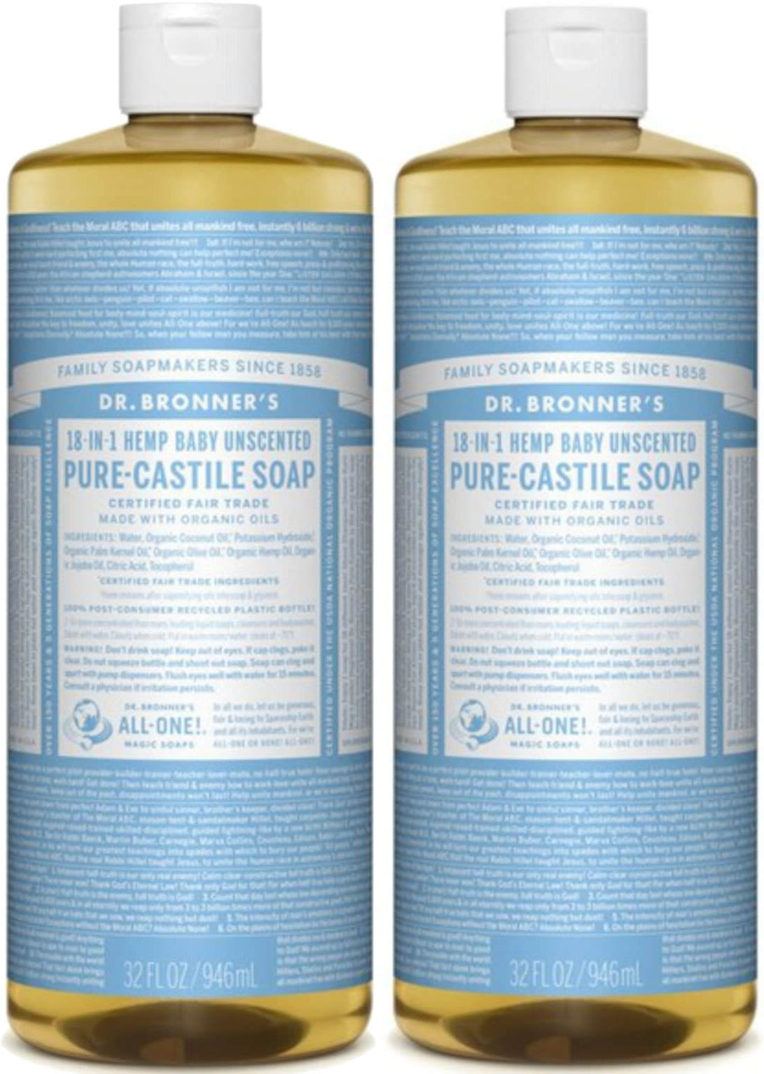 Dr. Bronner's Baby Mild Pure-Castile Liquid Soap Duo