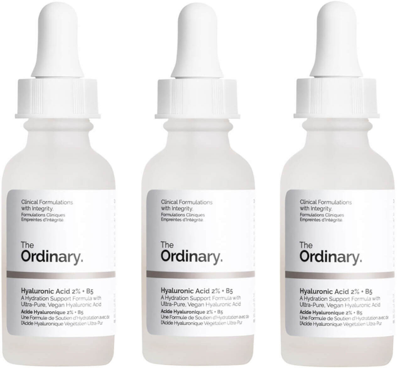 The Ordinary Hyaluronic Acid 2% and B5 Hydration Support Formula 30ml (Three Pack)