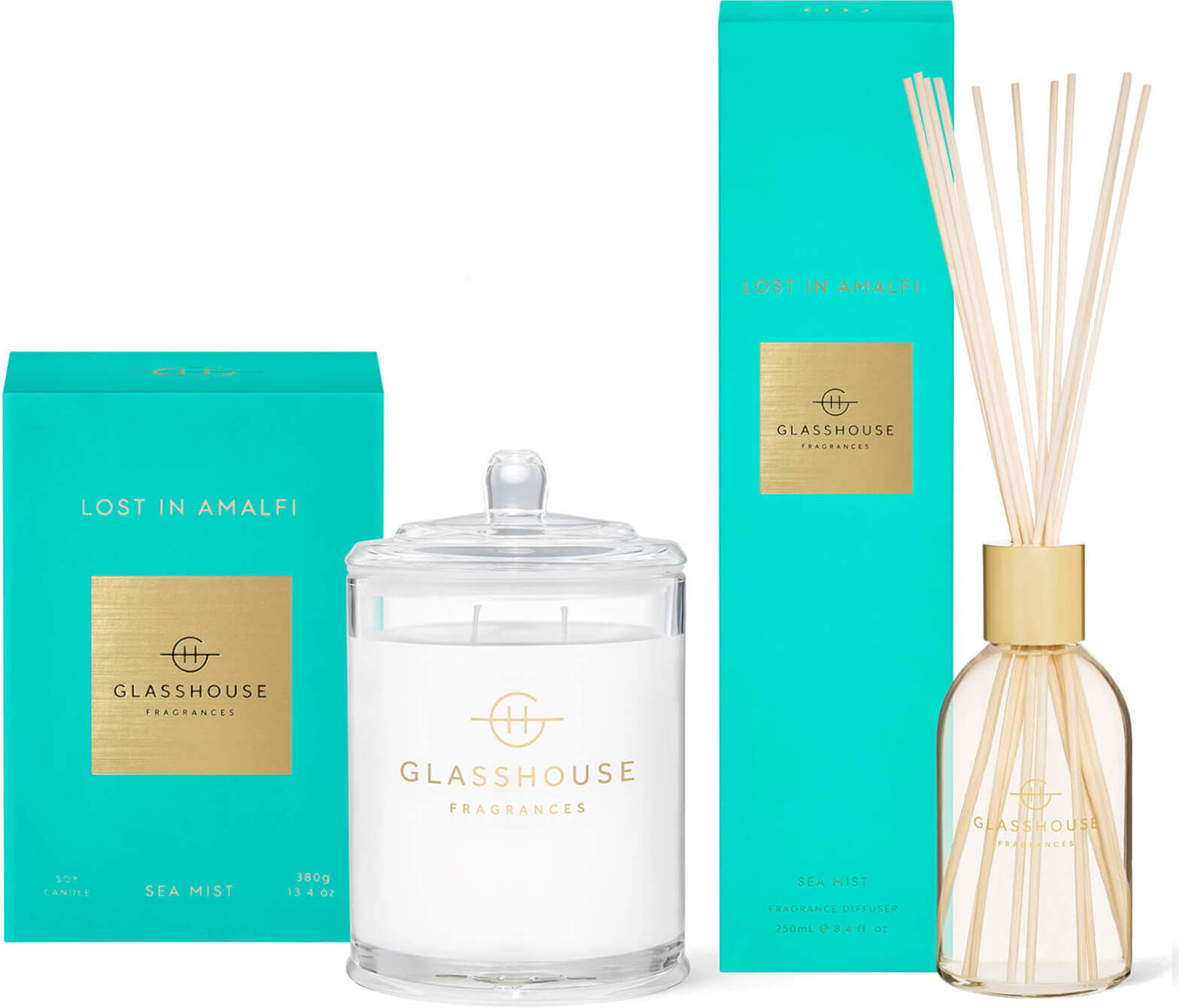 Glasshouse Fragrances Glasshouse Lost in Amalfi Candle and Liquid Diffuser