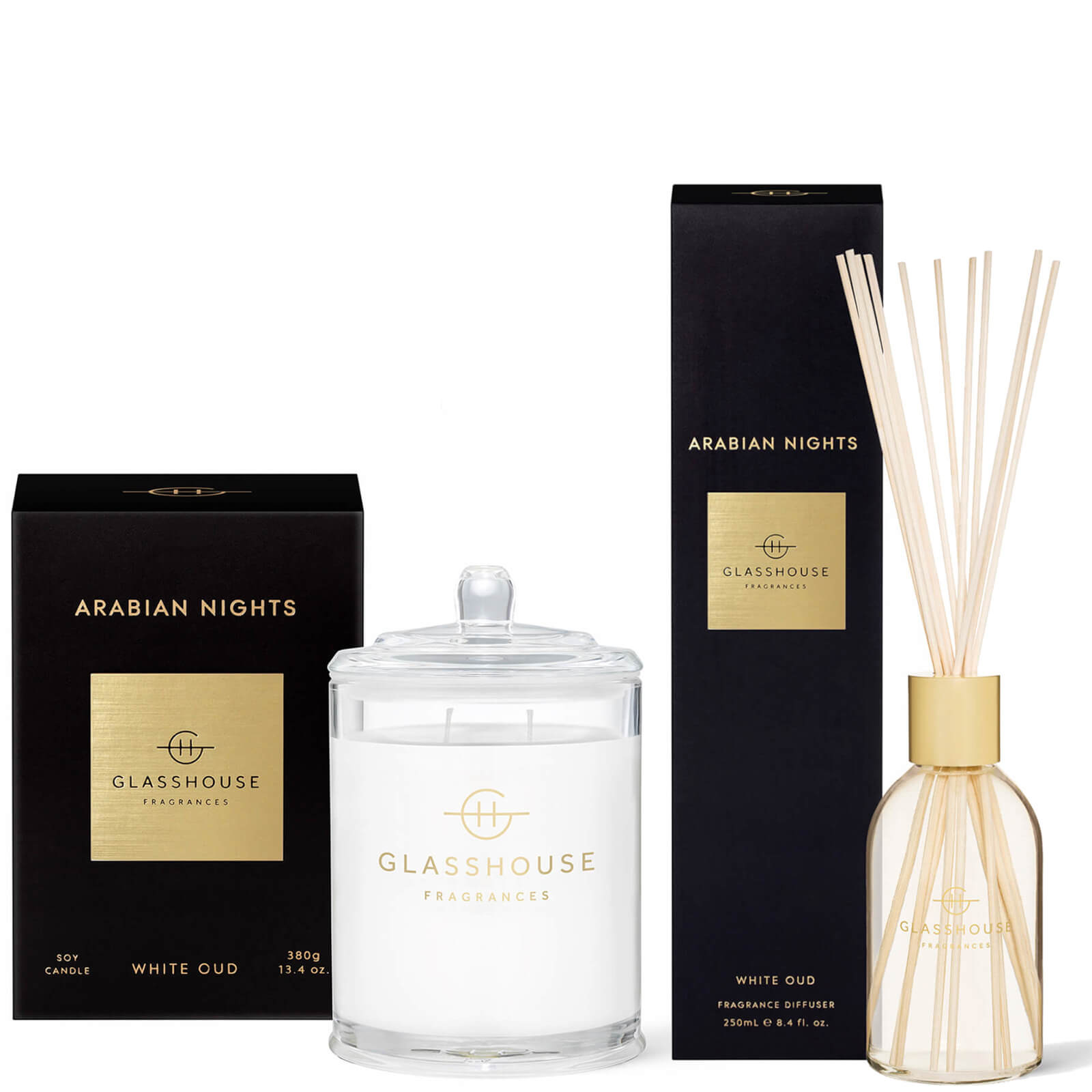 Glasshouse Fragrances Glasshouse Arabian Nights Candle and Liquid Diffuser