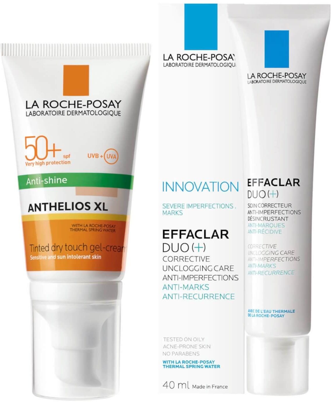 La Roche-Posay Effaclar Duo Plus and Anthelios Dry Touch