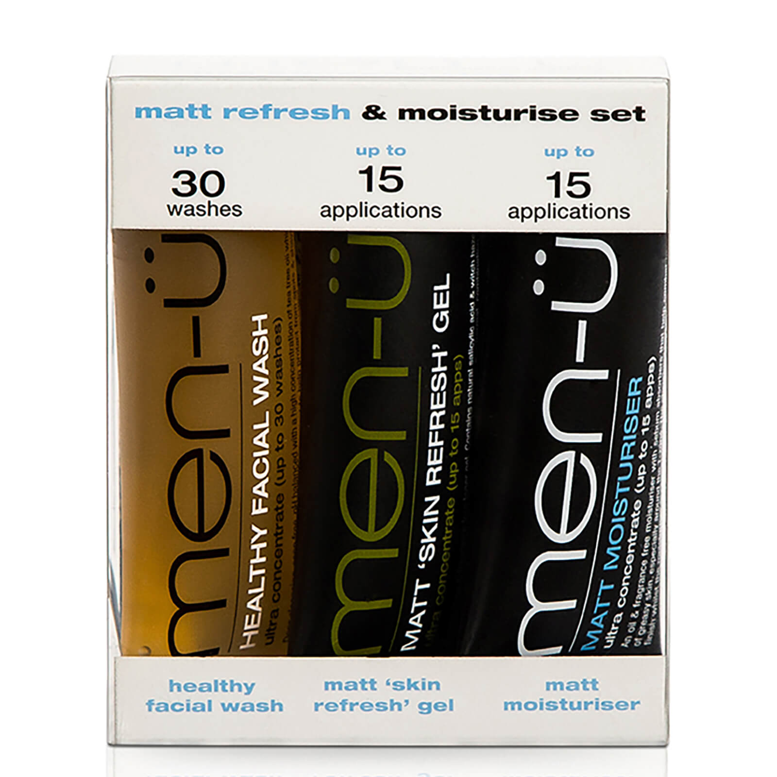 men-u men-ü Matt Refresh and Moisturise Set - 15ml (3 Products)