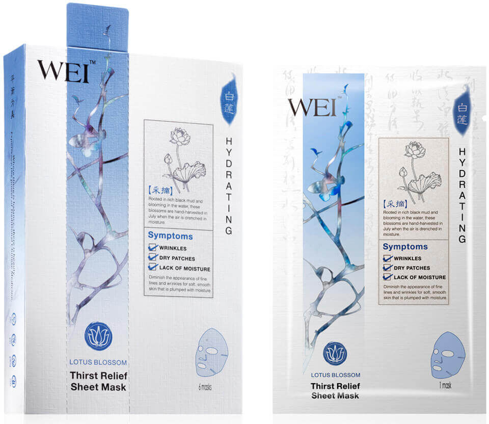 WEI Lotus Blossom Thirst Relief Sheet Mask