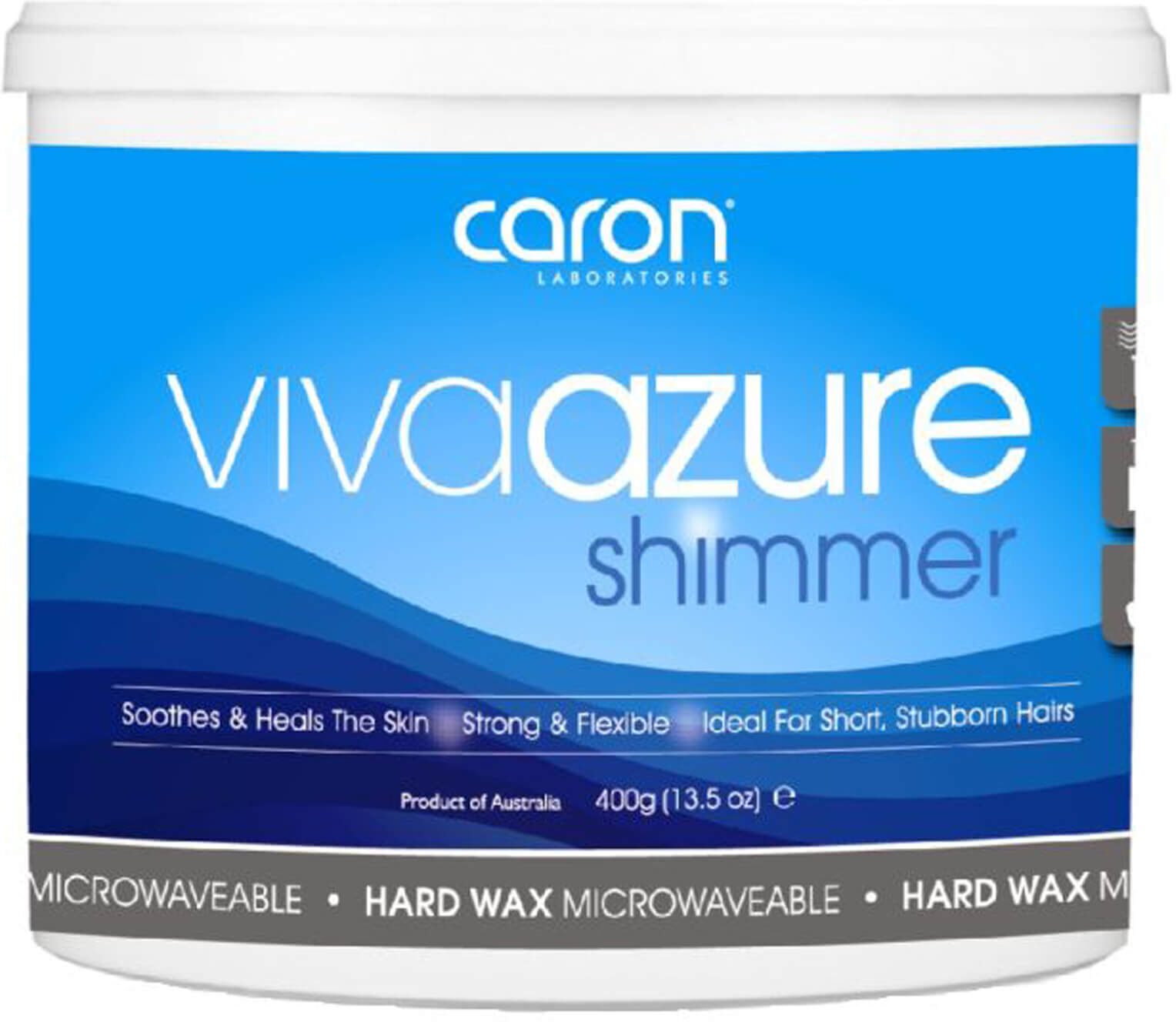 Caron Viva Azure Shimmer Microwaveable Hard Wax 400g