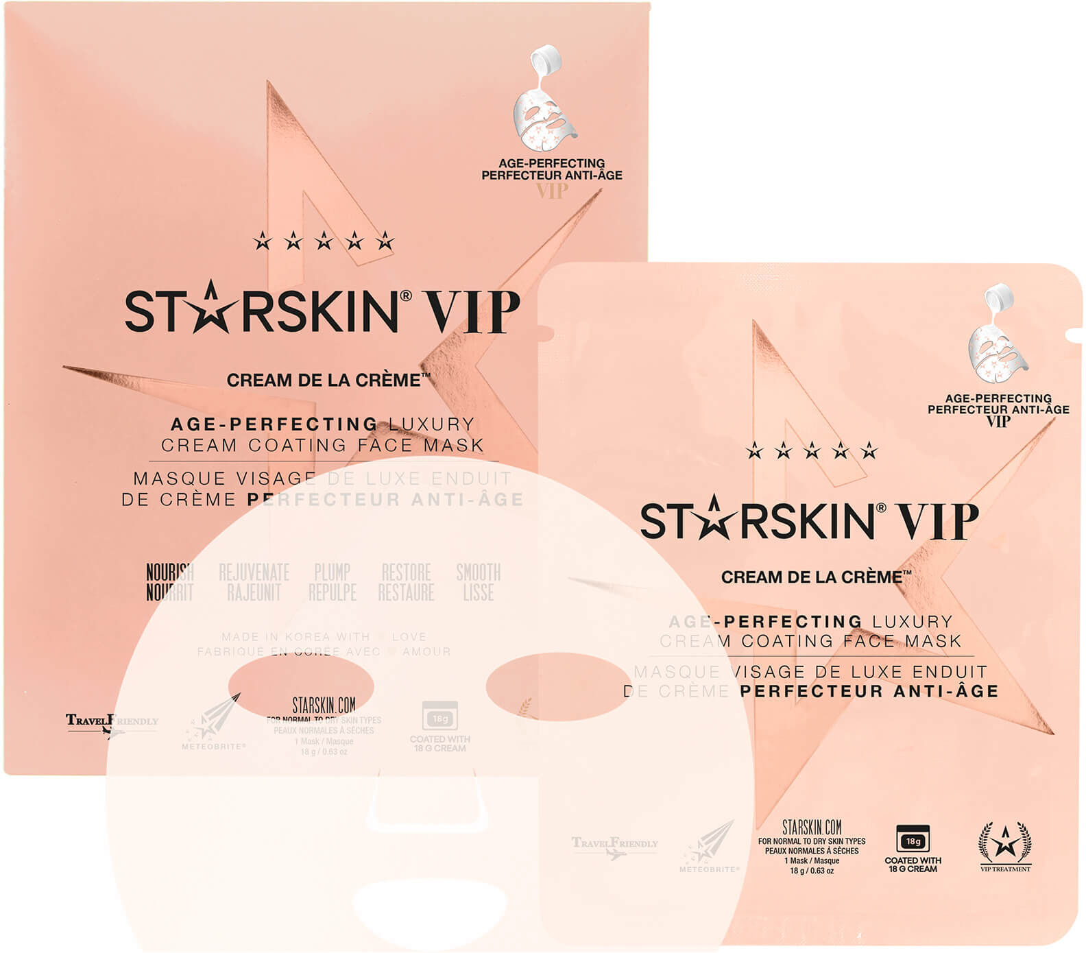 STARSKIN VIP Cream de la Crème Age-Perfecting Luxury Cream Coating Face Mask