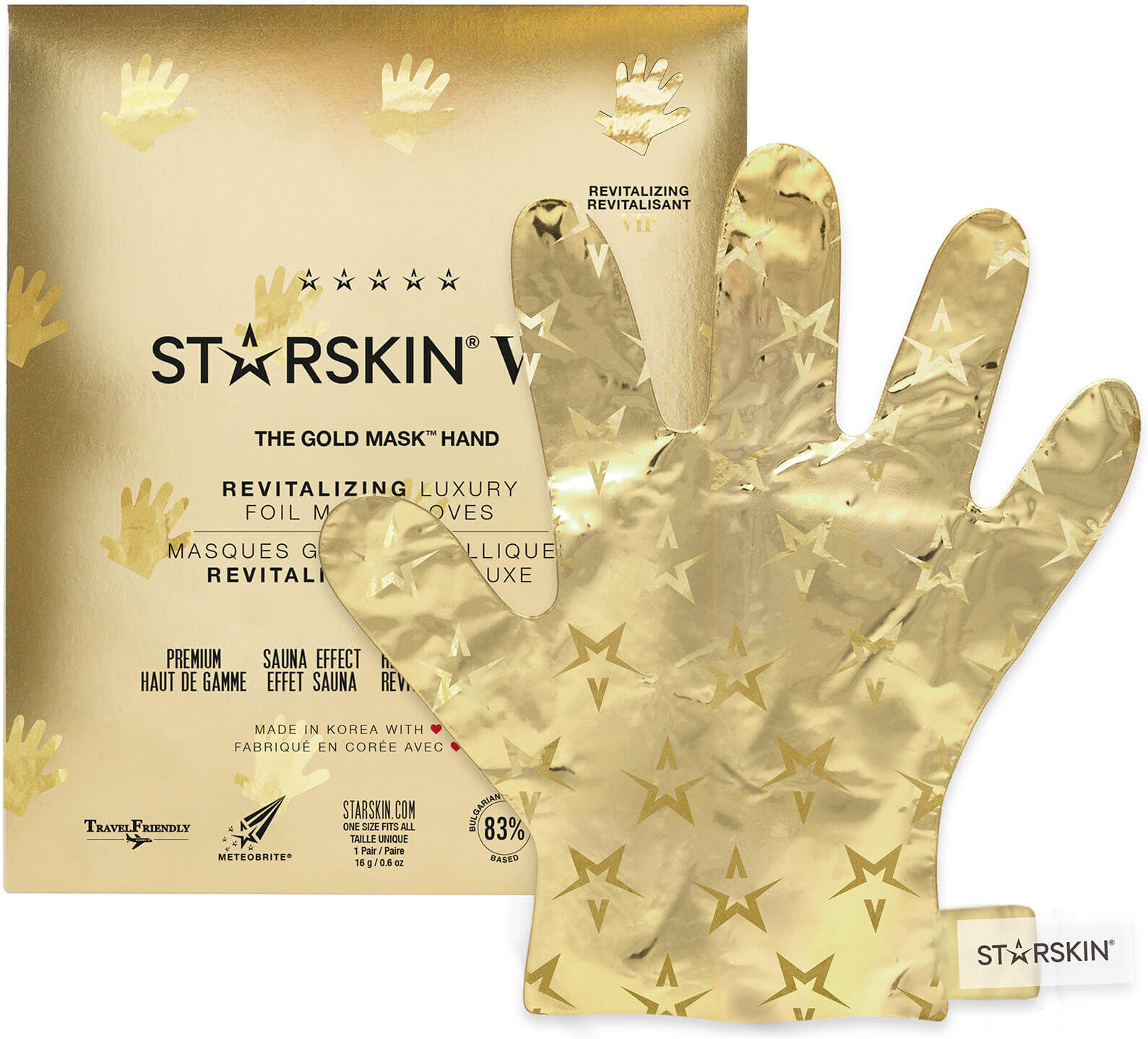 STARSKIN VIP The Gold Mask Hand Revitalizing Luxury Foil Mask Gloves