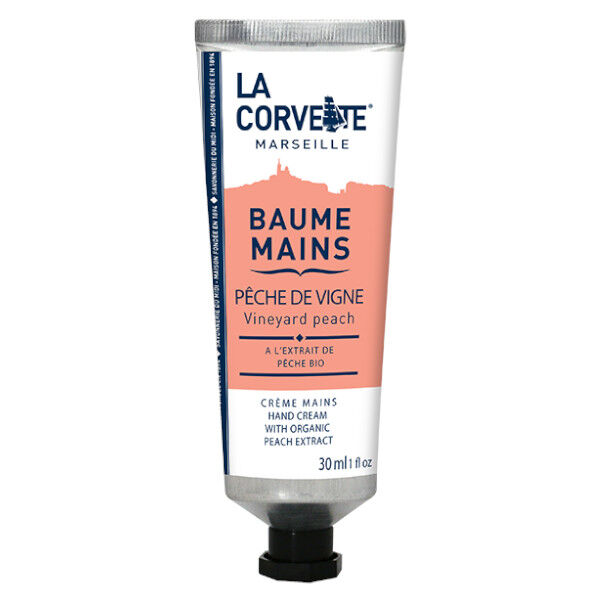 La Corvette Marseille Baume Mains Pêche de Vigne 30ml