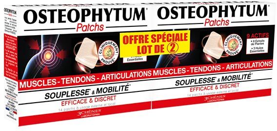 Les 3 Chênes Osteophytum Lot de 2 x 14 Patchs