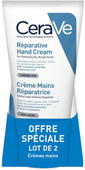 CeraVe Soins Crème Mains Réparatrice Lot de 2 x 50ml