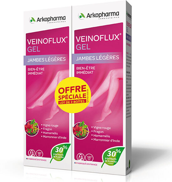 Arkopharma Veinoflux Gel Jambes Légères Lot de 2 x 150 ml