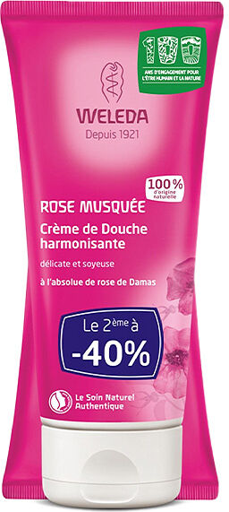 Weleda Rose Musquée Crème de Douche Lot de 2 x 200ml