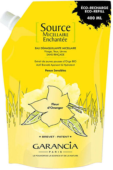 Garancia Source Micellaire Enchantée Eau Démaquillante Micellaire 4 en 1 Fleur d'Oranger Recharge 400ml