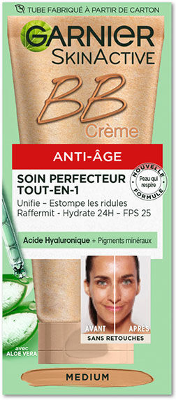 Garnier Skinactive BB Crème Soin Perfecteur Anti-Âge Medium 50ml