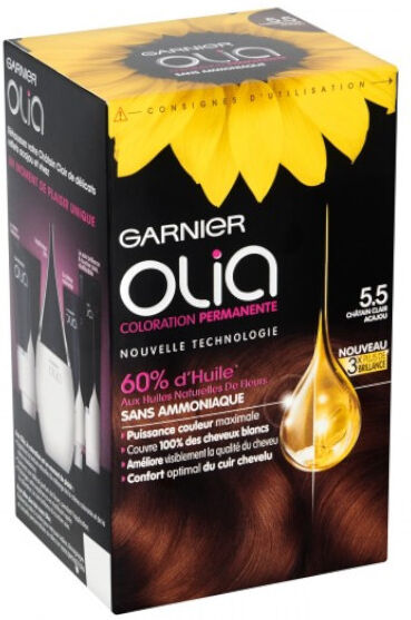 Olia Garnier Olia Coloration Permanente Sans Ammoniaque N°5.5 Châtain Clair Acajou