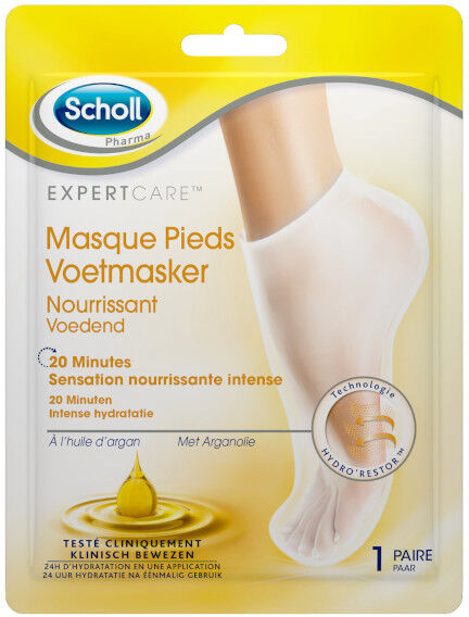 Scholl Masque Pieds Nourrissant à l'Huile d'Argan 1 paire