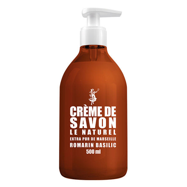 Savon Le Naturel Extra Pur Crème de Savon Romarin Basilic 500ml