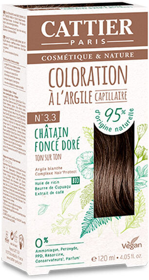 Cattier Coloration Ton sur Ton Châtain Foncé Doré 3.3 120ml