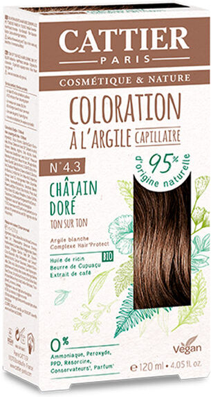 Cattier Coloration Ton sur Ton Châtain Doré 4.3 120ml