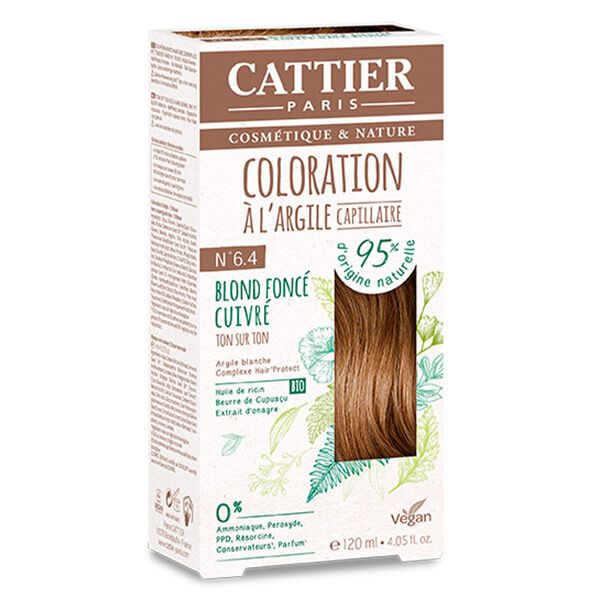 Cattier Coloration Ton sur Ton Blond Foncé Cuivré 6.4 120ml