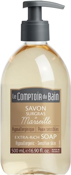 Le Comptoir du Bain Savon Traditionnel de Marseille Nature Surgras 500ml