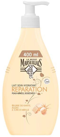 Le Petit Marseillais Lait Soin Hydratant Réparation Karité, Aloès et Cire d'Abeille 400ml