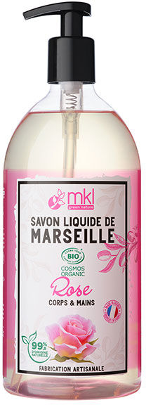 MKL Green Nature Savon Liquide Marseille Rose Bio 1L