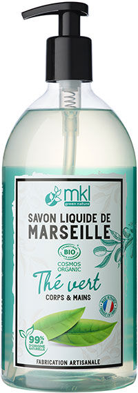 MKL Green Nature Savon Liquide Marseille Thé Vert Bio 1L