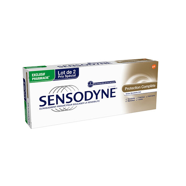 Sensodyne Dentifrice Protection Complète Lot de 2 x 75ml