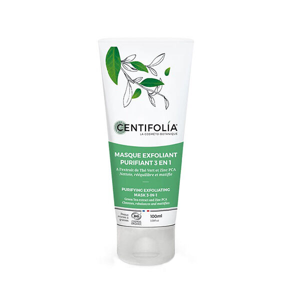 Centifolia Fraîcheur de Thé Masque Exfoliant Purifiant 3 en 1 Bio 100ml