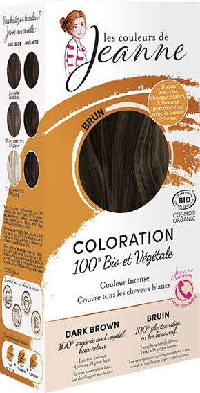 Les Couleurs de Jeanne Coloration Végétale Brun Bio 100g