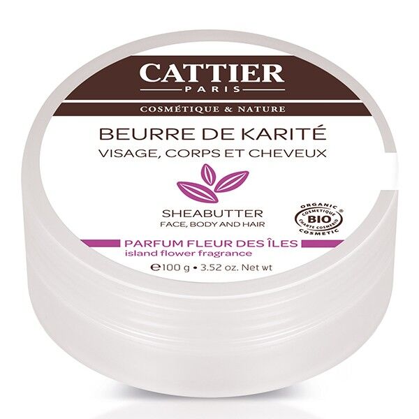 Cattier Beurre de Karité Parfum Fleur des Iles 100g