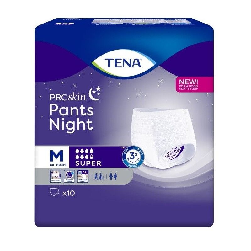 Tena Pants Night Super - 4 paquets de 10 protections Medium