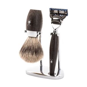 Mühle KOSKO 3-teiliges Rasierset, Feines Dachshaar, mit Gillette® FusionTM Rasur