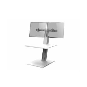 Humanscale QuickStand Eco Dual Steh-Sitz Arbeitsplatz, weiß