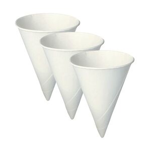 5000x Spitzbecher Pappe 4,5 oz weiß 133 ml (Papp-Cones)