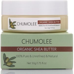 Chumolee Natürliche, Unraffinierte Sheabutter, 100 % Feuchtigkeitsspendende, Nährende Hautpflege Für Den Körper, 50 G