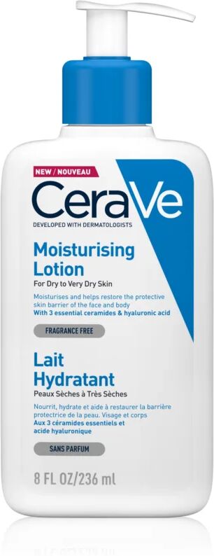 CeraVe Moisturizers feuchtigkeitsspendendes Gesichts und Bodylotion für trockene und sehr trockene Haut 236 ml