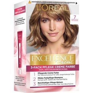 L’Oréal Paris Indsamling Excellence 3-Fold Care Cream Color 7 Mellemblond