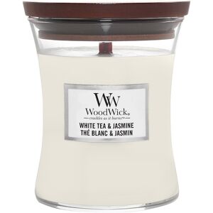 WoodWick Rumdufte Duftende stearinlys White Tea & Jasmine Medium Jar