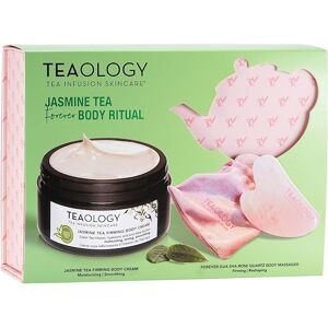 Teaology Pleje Kropspleje Gavesæt Jasmine Tea Firming Body Cream 300 ml + Rose Quartz Gua Sha