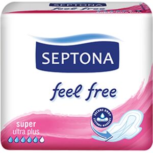 Septona Compresas sanitarias Feel free - Super ultra plus, 8 comrpesas