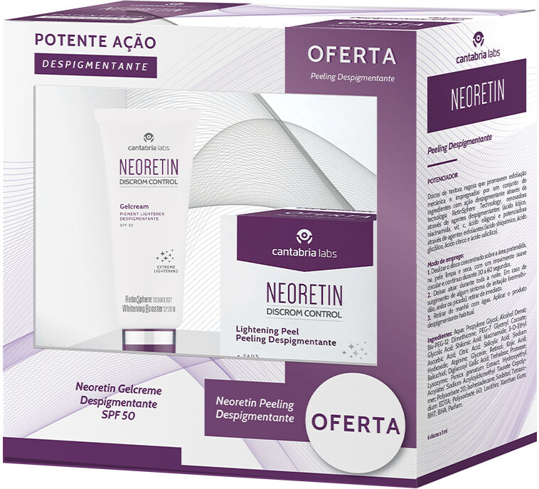 Neoretin Discrom Pack Gel Creme Despigmentante 40ml + 6 Discos