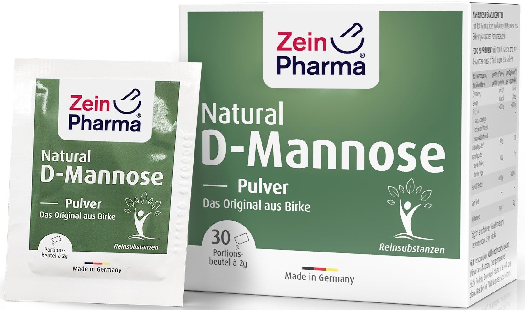 ZeinPharma Sobres de D-manosa natural en polvo 30x2g