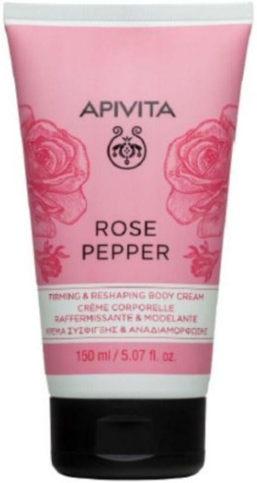 Apivita Crema corporal reafirmante y remodelante de pimienta rosa 150mL