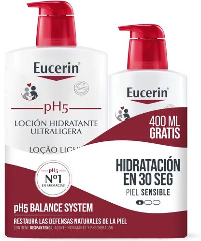 Eucerin Pack pH5 Loción Ultraligera 1000ml + 400ml