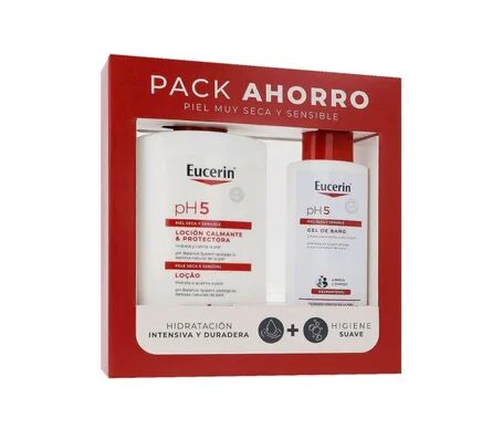 Eucerin Pack pH5 Loción Calmante & Protectora 1L + Gel de Baño 200ml