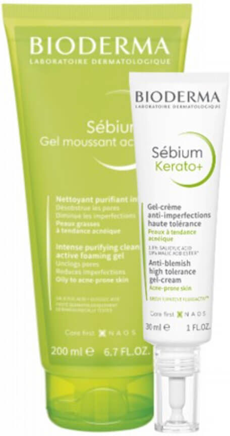 Bioderma Sébium Kerato+ Gel Crema 30 ml + Actif Moussant Gel 200 ml