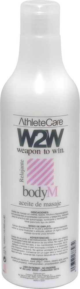 W2w crema masaje body m weapon to win w2w aceite de masaje  (UNICA)