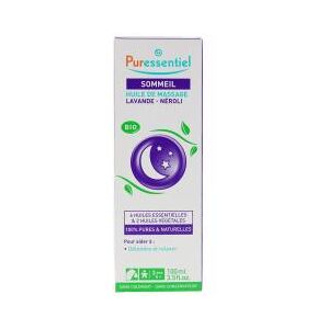 Puressentiel Sommeil Huile de Massage Lavande-Neroli Bio 100 ml - Flacon 100 ml