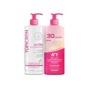 Topicrem Ultra-Hydratant Lait Corps Lot de 2 x 500 ml - Lot 2 produits - Publicité